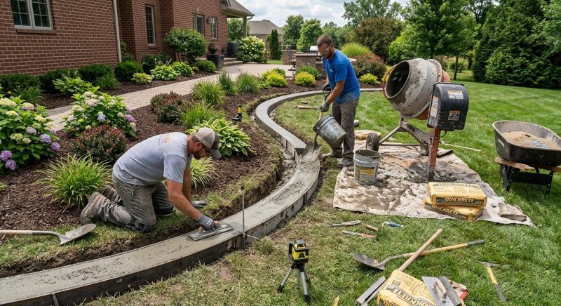 Cement Edging Installation in Hernando County, FL